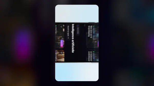 Écrans d'application présentés dans une vidéo publicitaire